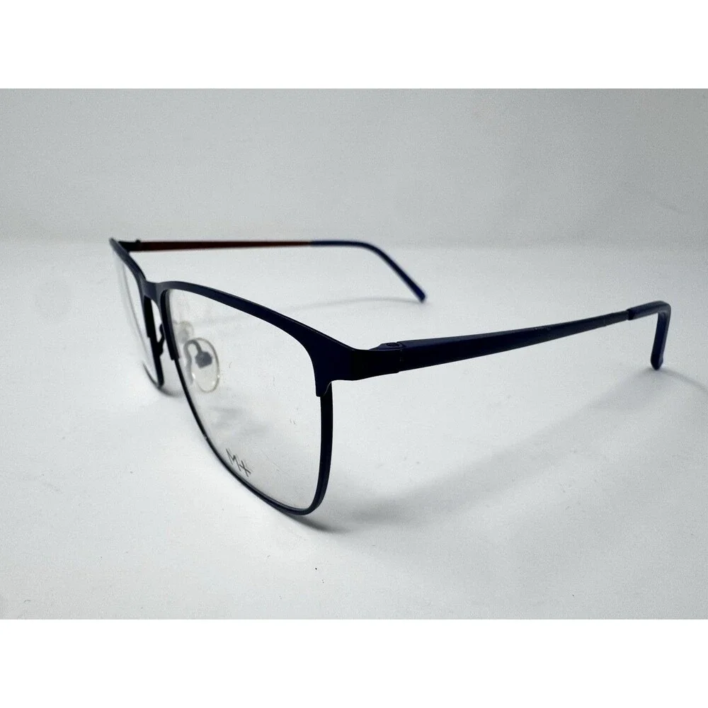 M+ 1037 Navy Orange Eyeglass Frames New Old Stock 55-17-143